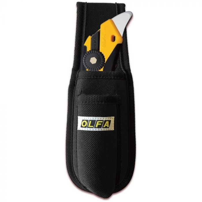 Olfa Blades 18mm Heavy Duty Rubber Grip Fiberglass Snap off Knife with Pouch
