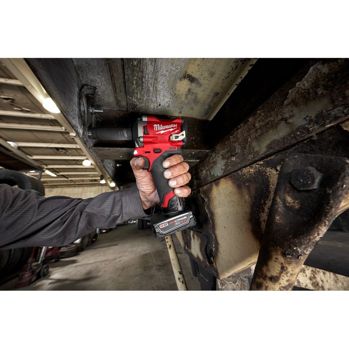 Milwaukee M12 FUEL 12 Volt Lithium Ion Brushless Cordless Stubby 1 2 in. Impact Wrench Tool