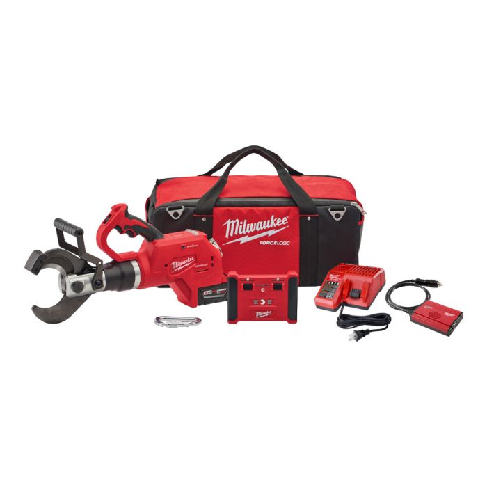 Milwaukee M18 18 Volt Lithium Ion Cordless Force Logic 3 in. Underground Cable Cutter with Wireless Remote Kit