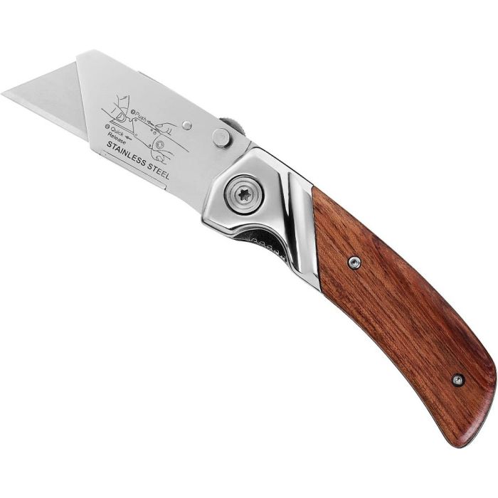 Stanley folding utility knife shop with wooden handle