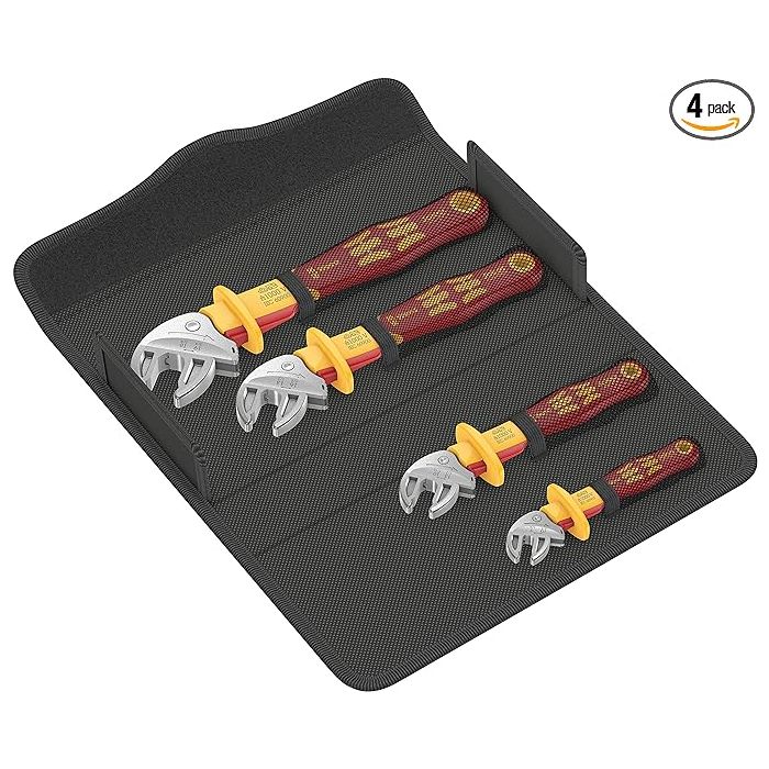 Wera VDE 4 Set 1 VDE insulated self setting spanner set 4 pieces