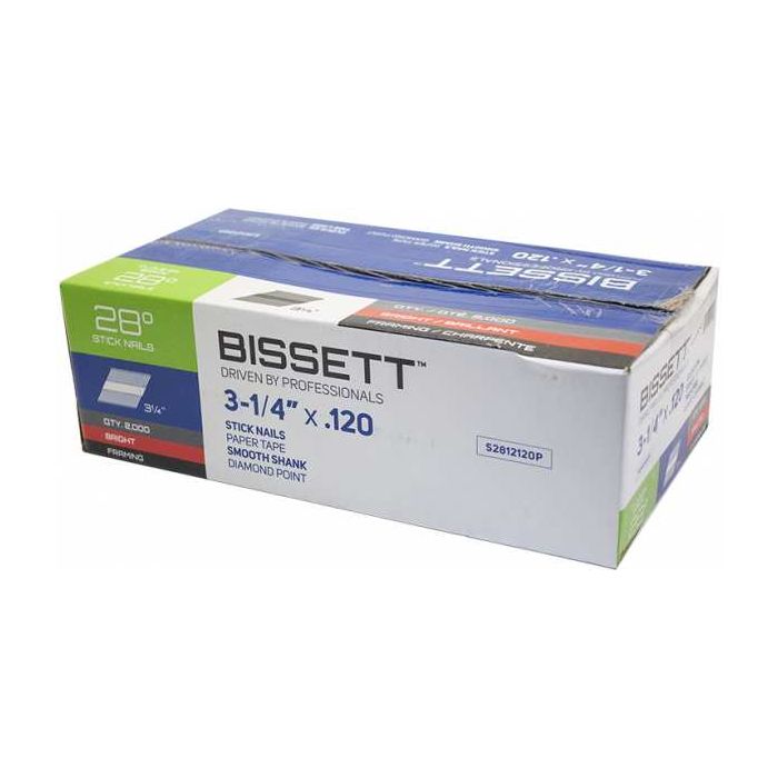Bissett 31/4" 28 Degree Framing Nails (2,000pk)
