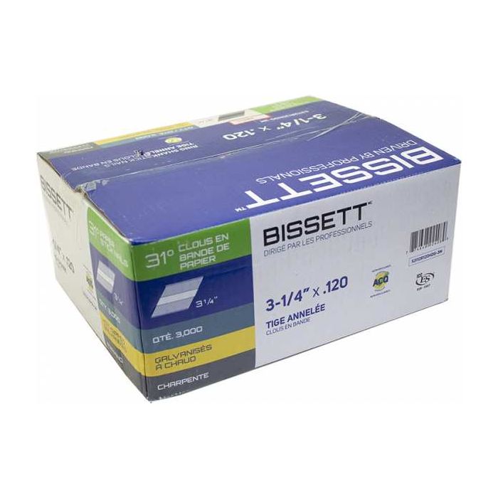 Bissett 31/4" 31 Degree Framing Nail (3,000pk)