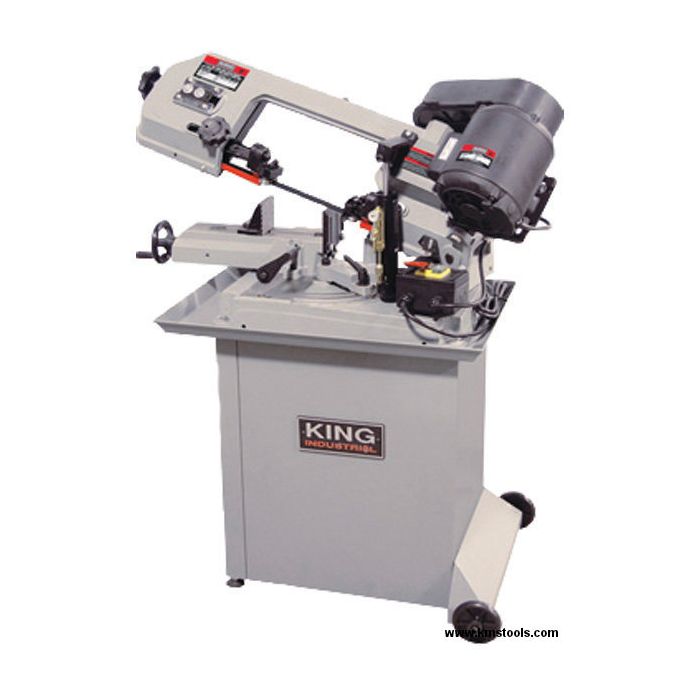 King Industrial 5" x 6" Dual Swivel Metal Cutting Band Saw