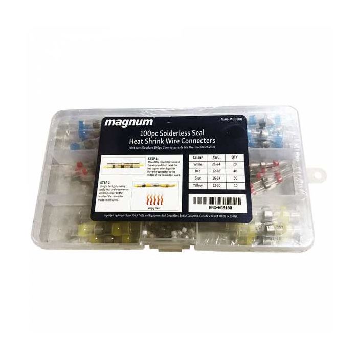 Magnum 100pc Solderless Seal Heat Shrink Wire Connectors