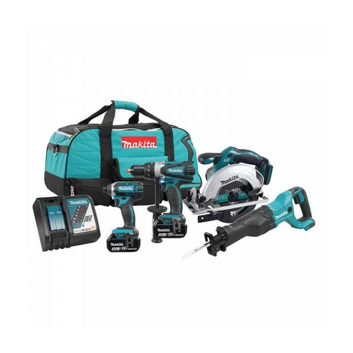 Makita 18V 4pc Hammer Drill / Impact 