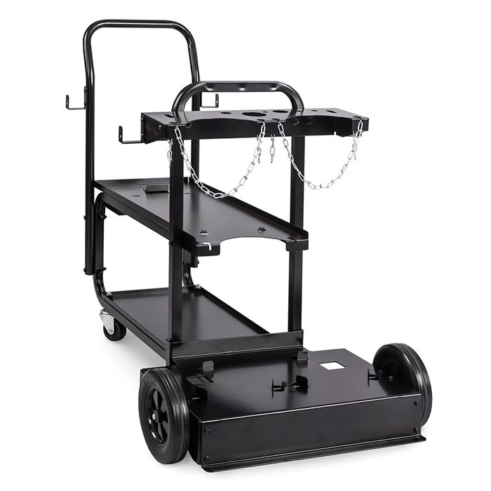 Miller Welding Cart with Dual Cylinder Racks and Running Gear