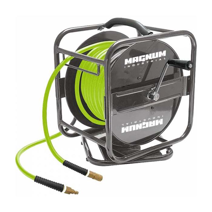 Magnum Industrial Air Hose Reel with 1/4 x 100' Air Hose