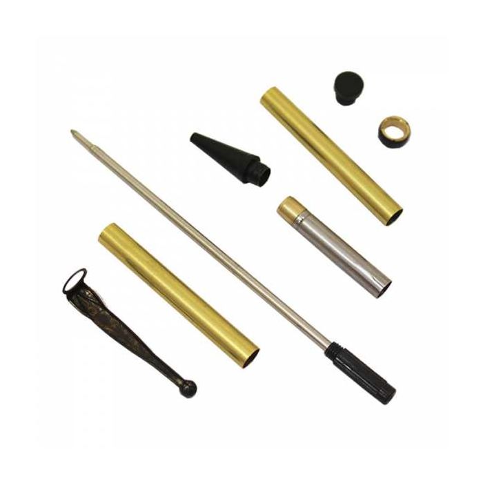 PKSL-6-CH Slimline Chromed Twist Pen Kits for Wood Turning