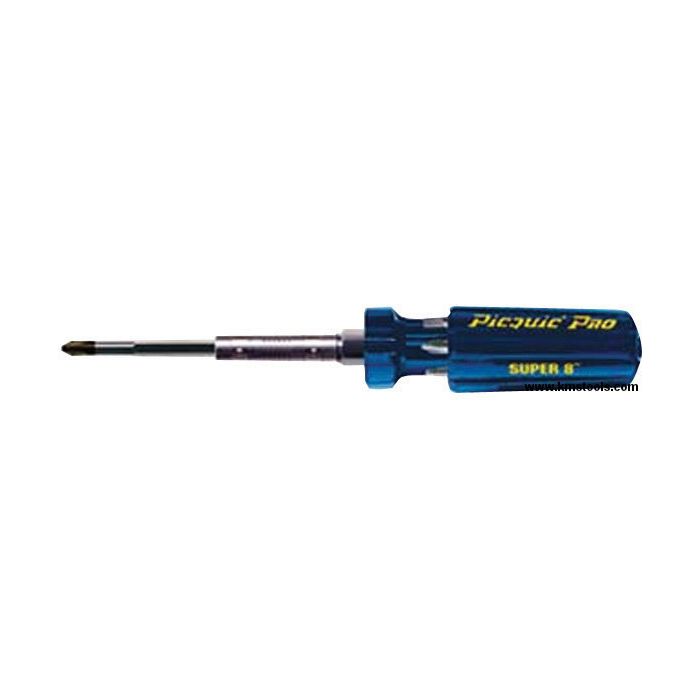 Picquic Super 8 MultiBit Screwdriver with Nutdriver
