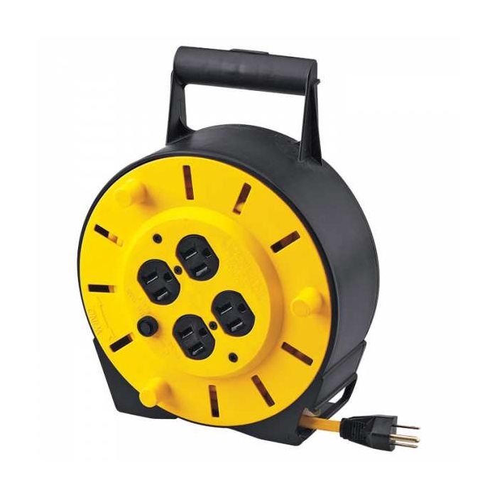 Prime 25' Extension Cord Reel with Four Outlets (16/3)
