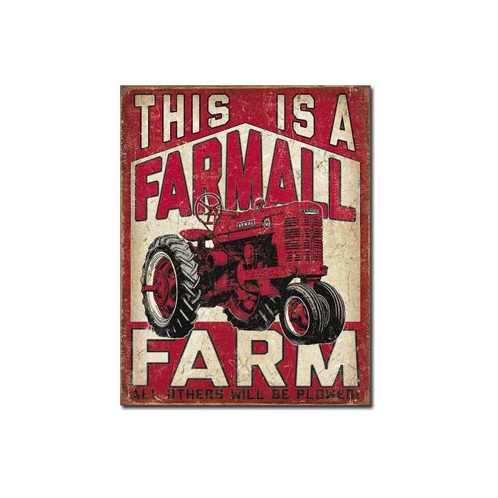 Farmall Farm Tin Sign, Tin Farm Signs