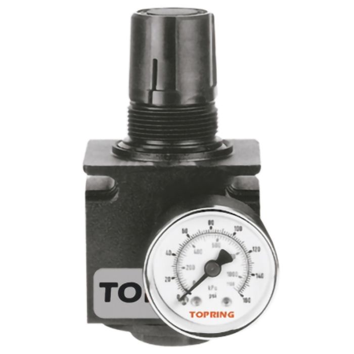 Topring 1/2" Regulator with Gauge 0 to 125 PSI