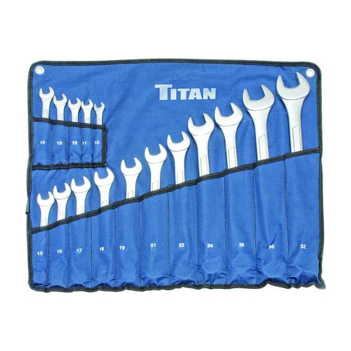 Titan 16pc Combination Wrench Set Metric