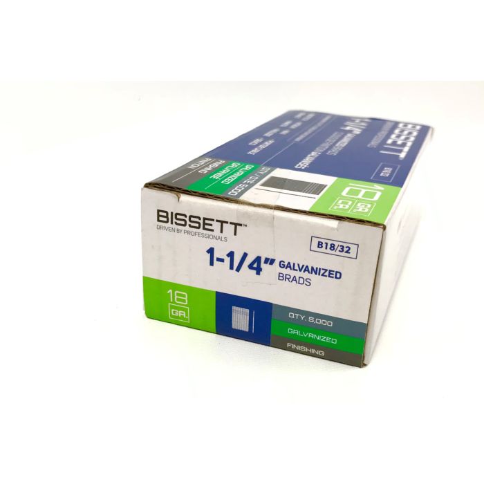 Bissett 13/16" 18 Gauge Galvanized Brad Nails 5,000pc