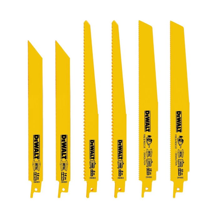 DeWalt Reciprocating Saw Blades, BiMetal 6pc