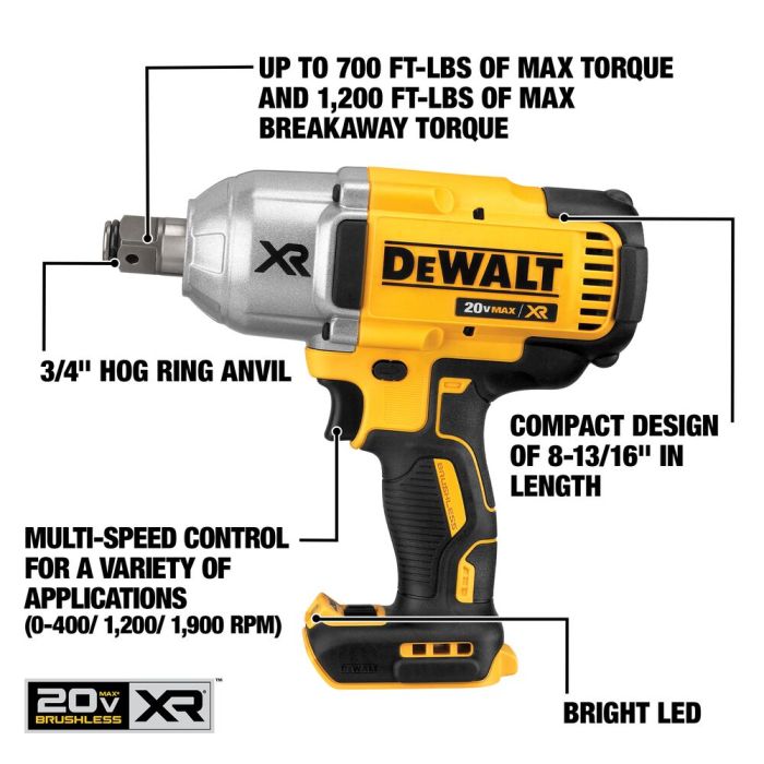 DeWalt 20V MAX XR High Torque 3 4 Impact Wrench