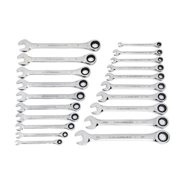 GearWrench 20pc Ratcheting Combination Wrench Set - SAE and Metric