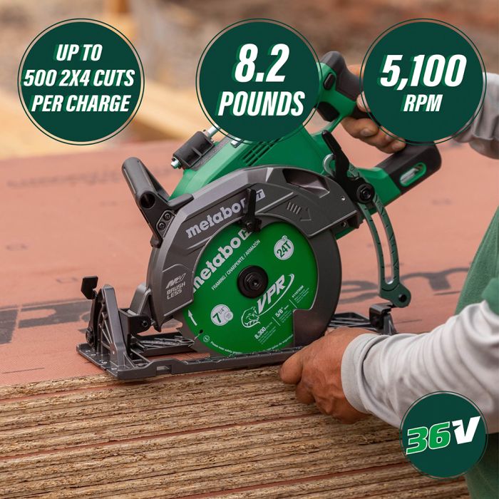 Metabo HPT 36V MultiVolt 7-1/4" Rear Handle Circular Saw Kit