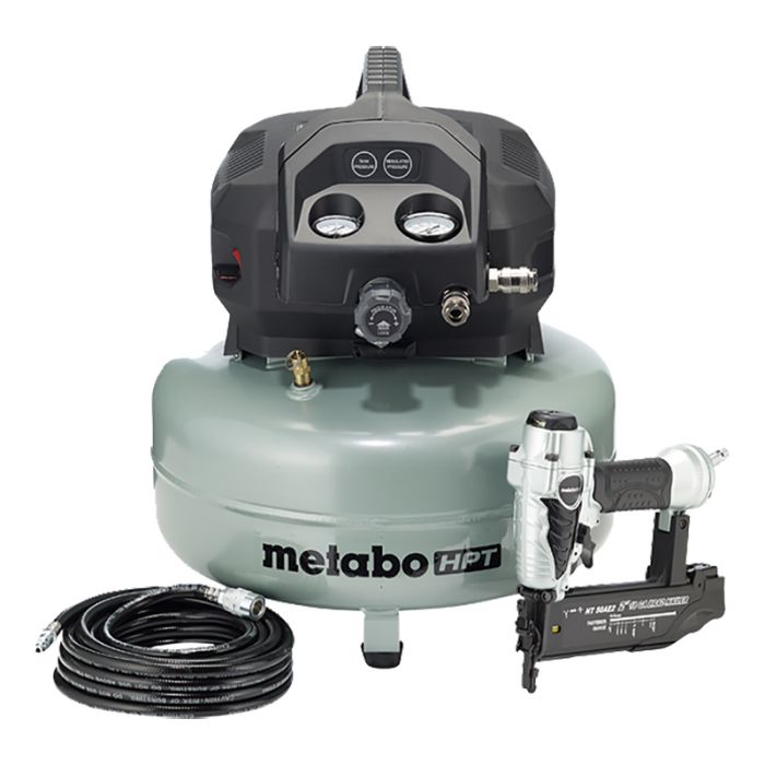Metabo HPT Brad Nailer with THE TANK Pancake Air Compressor並行輸入品 
