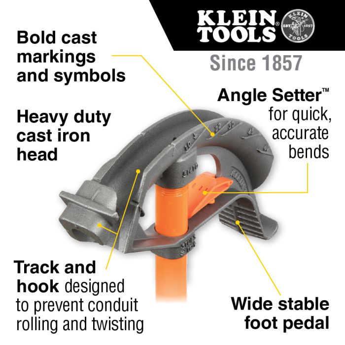 Klein Tools Iron Conduit Bender Full Assembly 3/4
