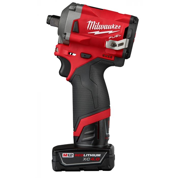 Milwaukee M12 FUEL 12 Volt Lithium-Ion Brushless Cordless Stubby 1/2 in. Impact  Wrench Kit