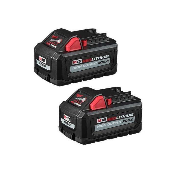 Milwaukee M18 REDLITHIUM HIGH OUTPUT XC6.0 Battery Pack (2 Pk)