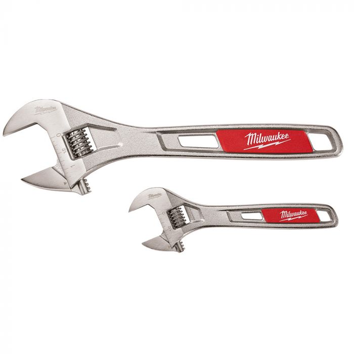 Milwaukee 6 & 10 Adjustable Wrench - 2 pack