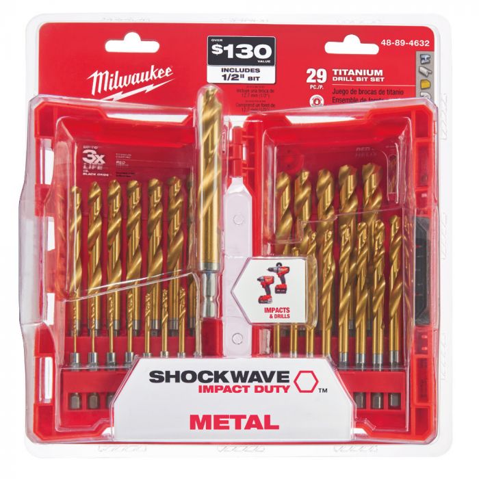 Milwaukee 29-Piece Titanium Nitride 