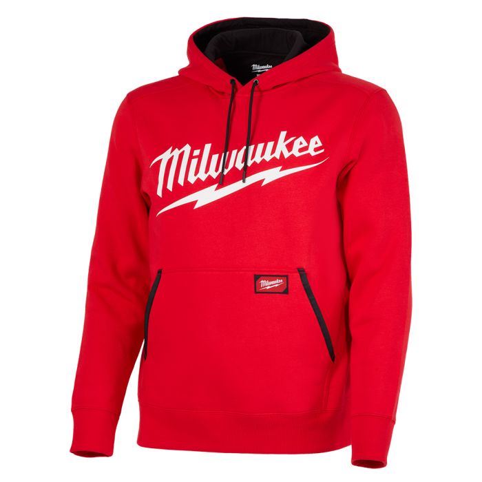 Milwaukee Red Big Logo Midweight Pullover Hoodie Large