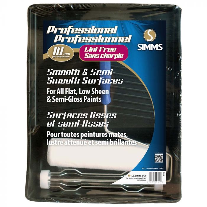 Simms Professional 3pc 91/2" Lint Free Paint Roller Set