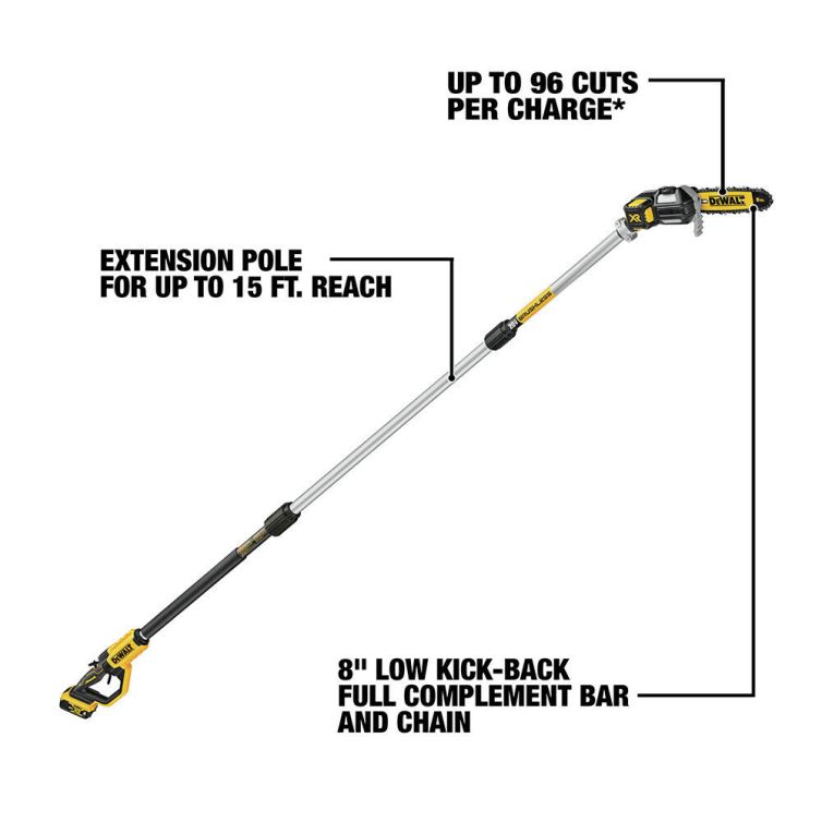 DeWalt 20V MAX Pole Saw Hedge Trimmer Head Combo Kit