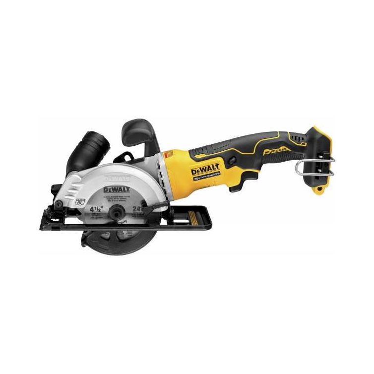 DeWalt ATOMIC 20V MAX 4-1/2" Circular Saw for compact, powerful cutting in wood and other materials with enhanced portability and performance