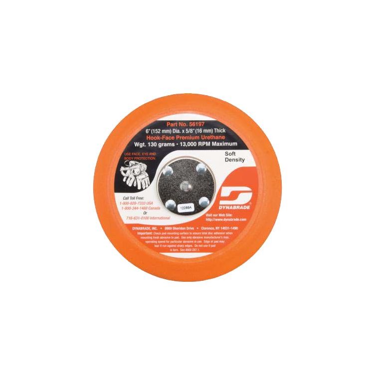 Dynabrade - 54313 - 3-1/2in. Dia. Non-Vacuum Disc Pad, Hook-Face, Short Nap