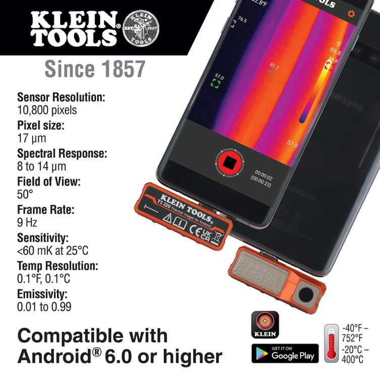 Thermal Scanner Klein Thermal Imaging Camera Klein Tools TI222