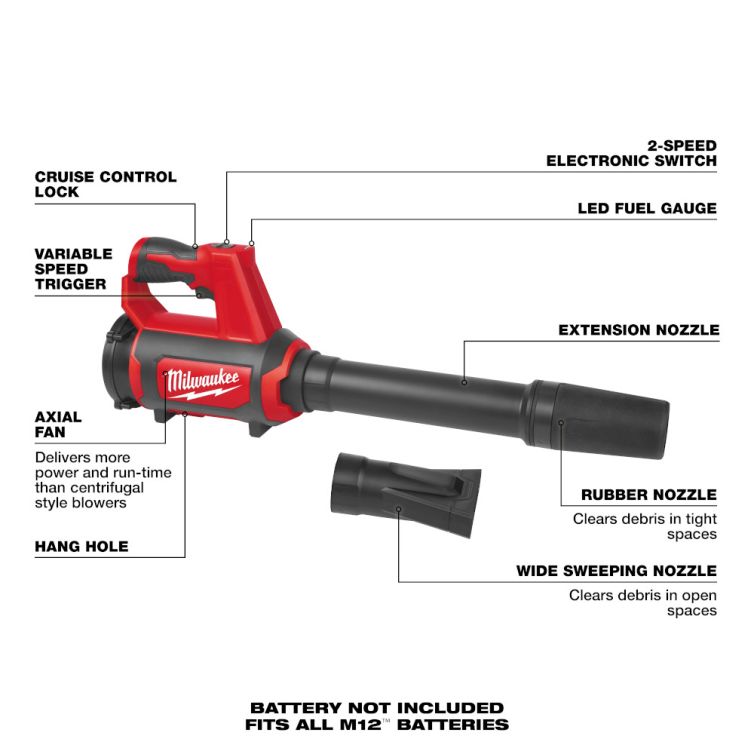 Milwaukee M12 Compact Spot Blower Tool Only