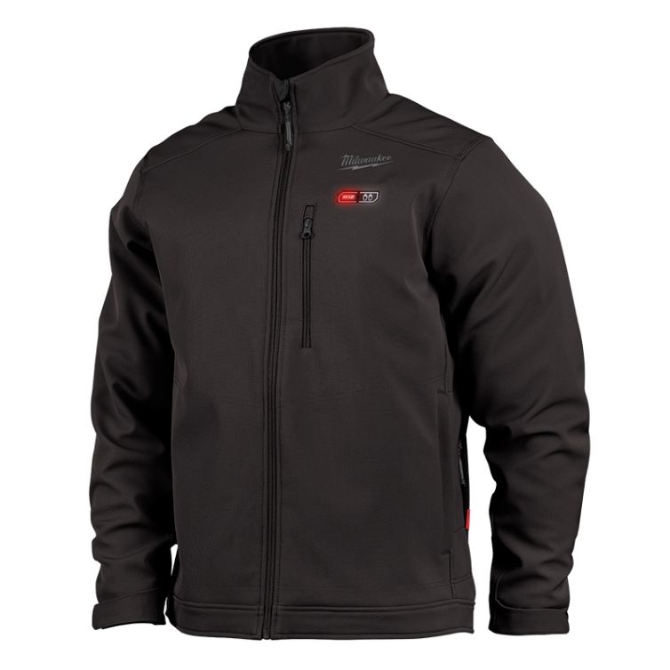 Milwaukee M12 Heated Black TOUGHSHELL Jacket Kit (2XL), durable and warm with heating elements for outdoor work in cold weather
