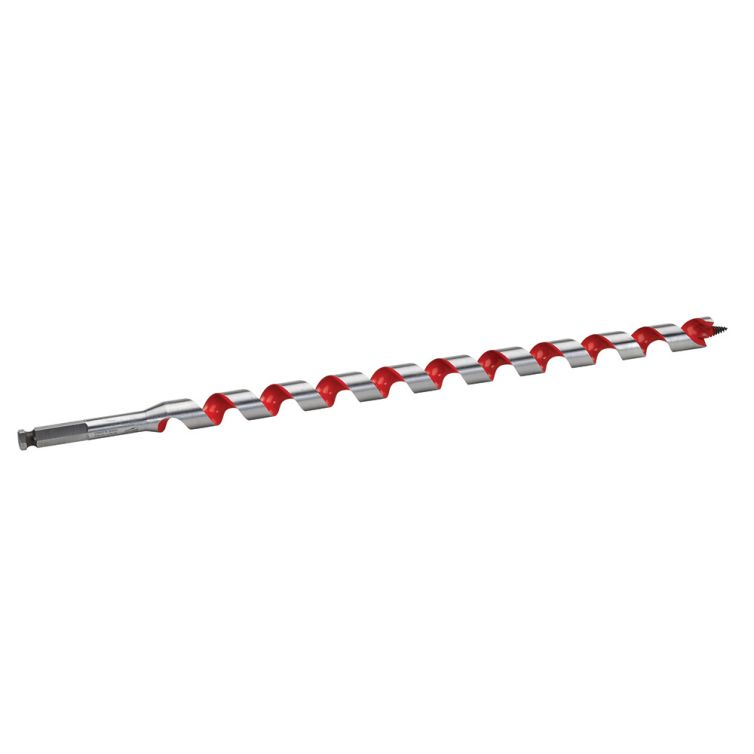 Milwaukee 7/8 in. x 18 in. Ship Auger Bit - Heavy-duty, precision bit for deep, clean drilling in wood and tough materials