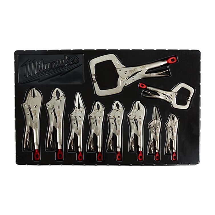 Milwaukee 10Pc TORQUE LOCK Locking Pliers Kit, durable and versatile for secure gripping and holding in various applications