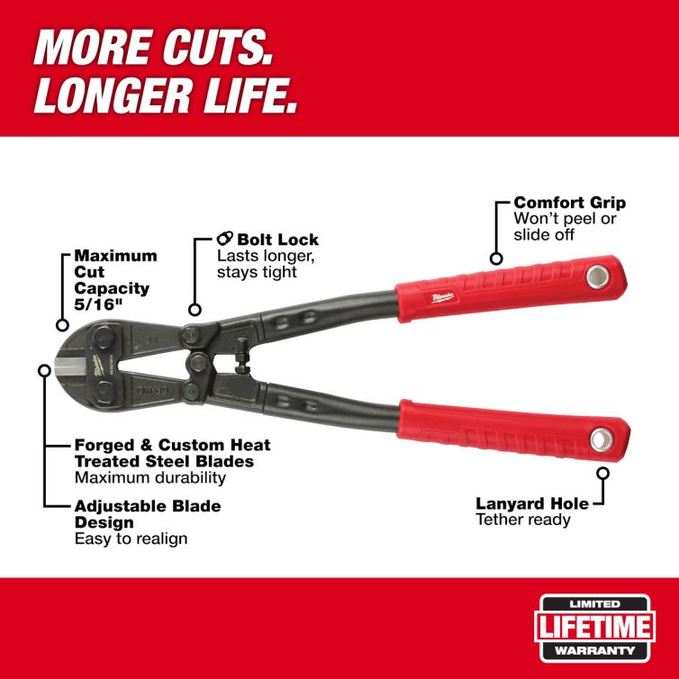 Taparia: BC- 18 Bolt Cutters 450mm/18 Inch