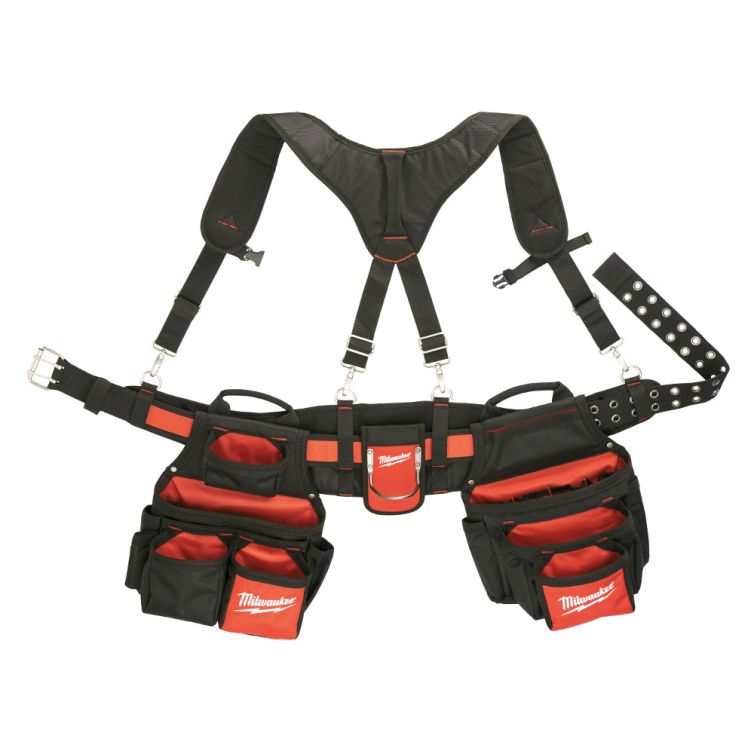 Milwaukee Contractor Work Belt with Suspension Rig, durable and adjustable for comfortable carrying of tools and equipment on the job