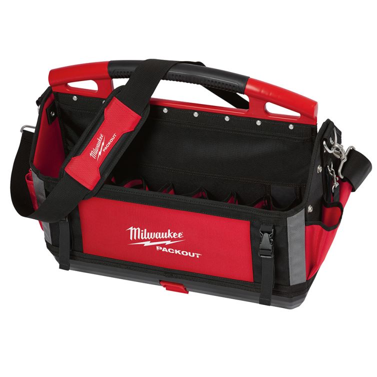 Milwaukee 20 in. PACKOUT Tote with durable construction and ample storage for tools and accessories, part of the PACKOUT modular storage system