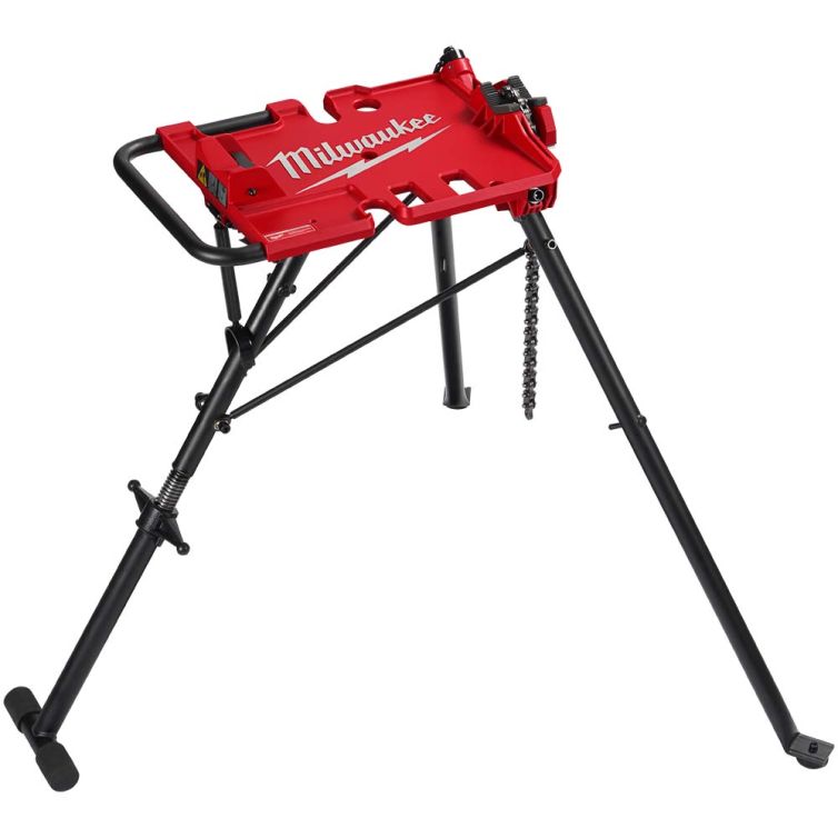 Milwaukee 6-inch Leveling Tripod Chain Vise, stable and adjustable vise for secure pipe work and accurate cutting or threading