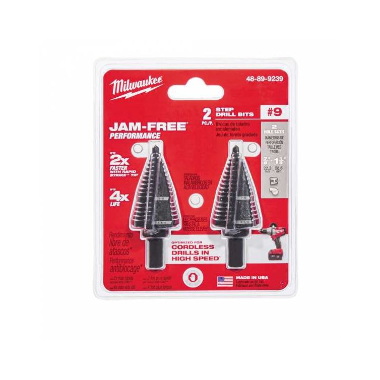 Milwaukee 2 PC #9 Step Drill Bit Set