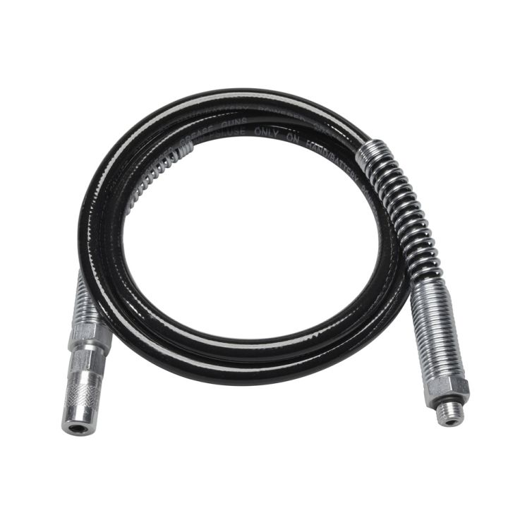 Milwaukee 48 in. grease gun replacement hose with HP coupler for extended reach and efficient lubrication in heavy-duty tasks