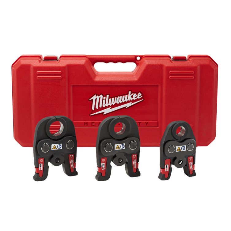 Milwaukee Black Iron Press Kit, 1/2 in. to 1 in. pipe size, durable, professional-grade tool for efficient pipe pressing