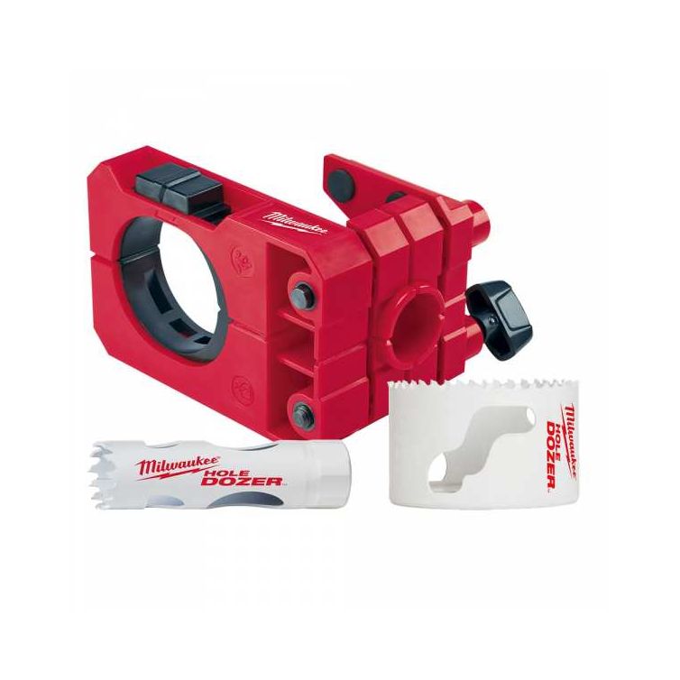 Milwaukee HOLE DOZER door lock installation hole saw kit for precise, easy cutting of lock and handle openings in doors