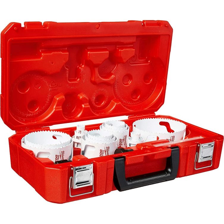 Milwaukee 19pc HOLE DOZER Electricians Hole Saw Kit, includes various sizes for clean, precise cuts in metal and wood applications