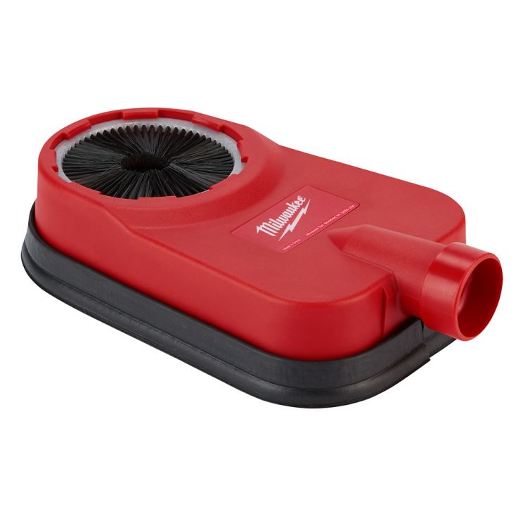 Milwaukee SDS Max dust extraction attachment, reduces dust and debris while drilling for a cleaner, safer work environment