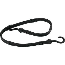 The Perfect Bungee 18-inch E-Cord - Flexible Stretch Cord With Nylon Hooks, Black